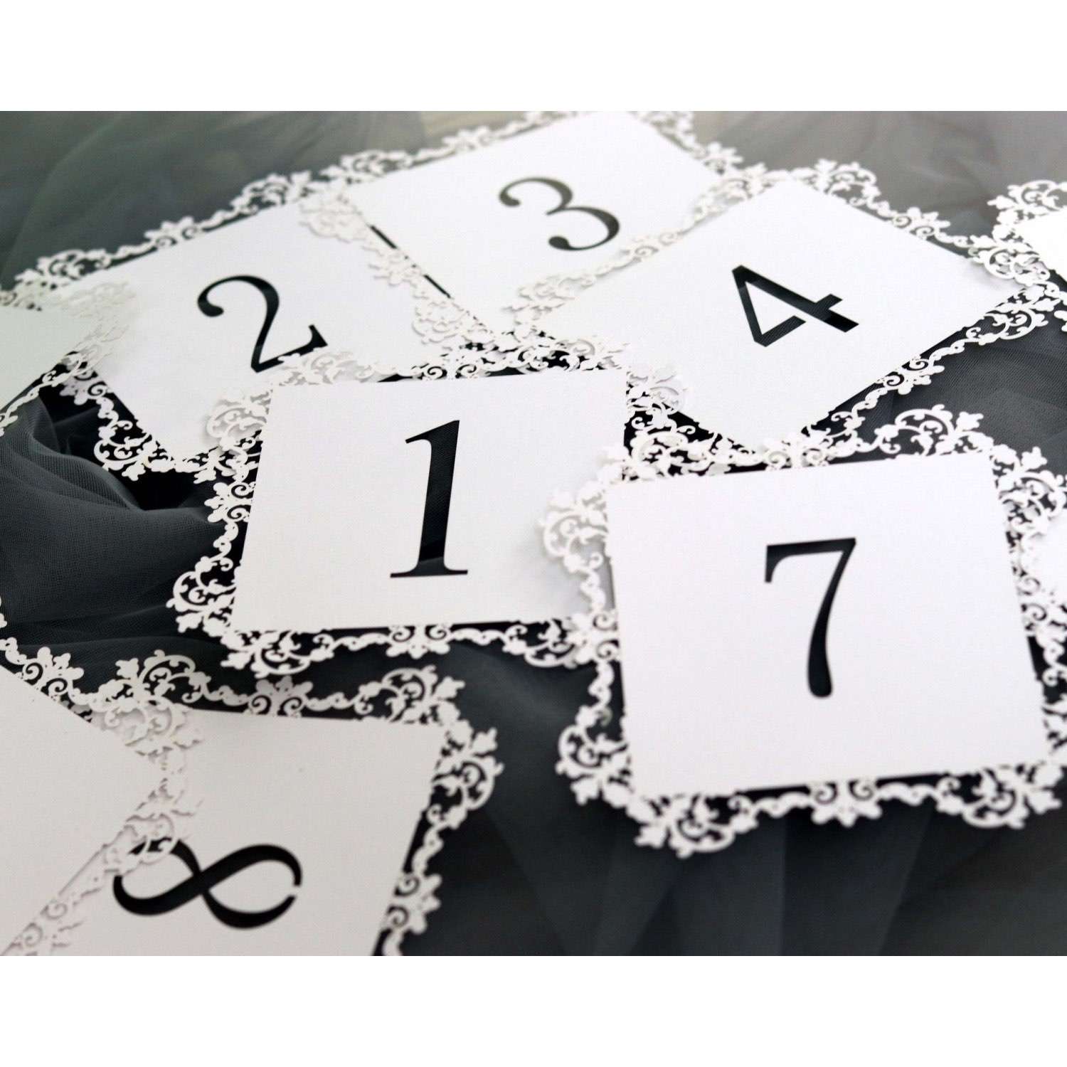 Table Card Wholesale Laser Cut Number Card NO.1-NO.10,No.11-NO.20